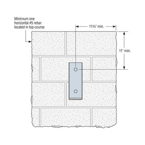 Simpson Strong-Tie MBHU3.56/9.25KT (3-9/16" x 9-1/4") 10ga Galvanized Masonry Beam Face-Mount Hanger - 5