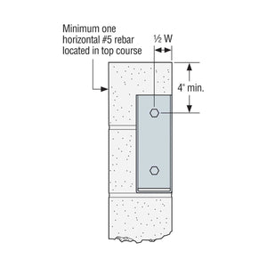 Simpson Strong-Tie MBHU3.56/9.25KT (3-9/16" x 9-1/4") 10ga Galvanized Masonry Beam Face-Mount Hanger - 6