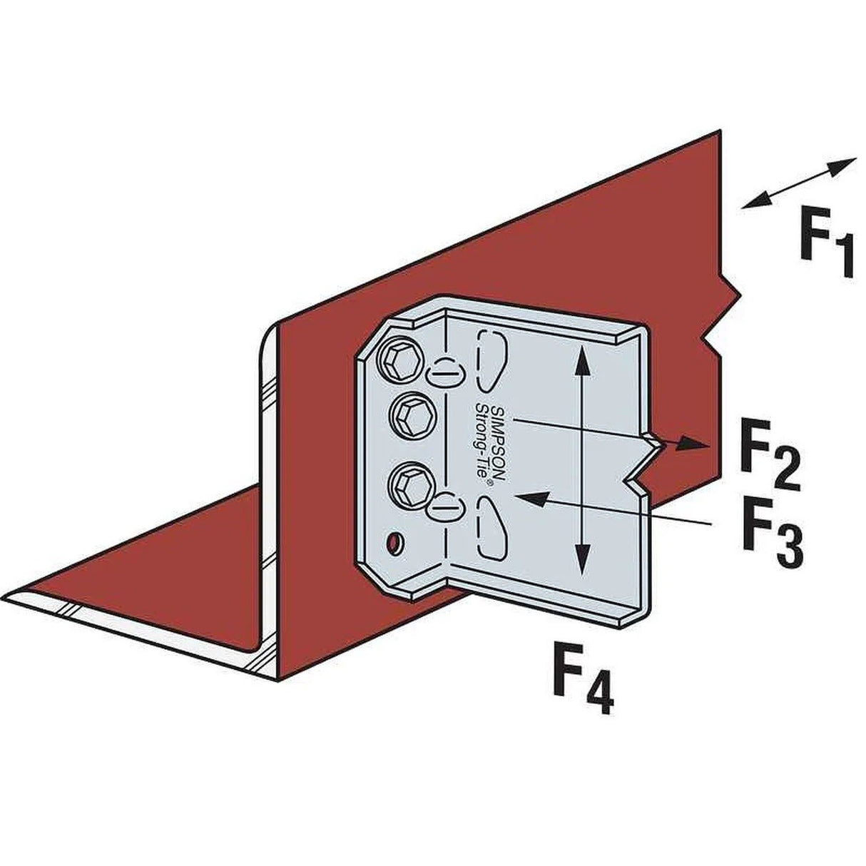 Simpson Strong-Tie MFCB47.5-R25 (7-1/2") Bypass Framing Fixed-Clip Connector for Cold-Formed Steel Construction (25 Pack) - 4