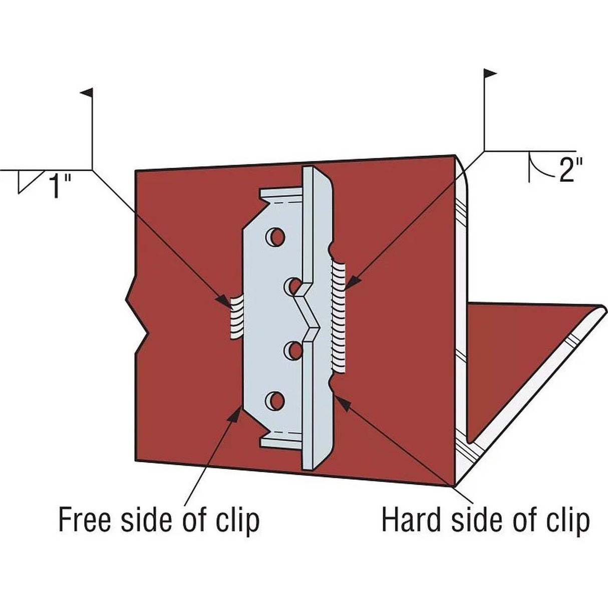 Simpson Strong-Tie MFCB47.5-R25 (7-1/2") Bypass Framing Fixed-Clip Connector for Cold-Formed Steel Construction (25 Pack) - 6