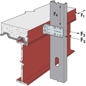 Simpson Strong-Tie MFCB47.5-R25 (7-1/2") Bypass Framing Fixed-Clip Connector for Cold-Formed Steel Construction (25 Pack) - 7