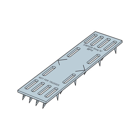Simpson Strong-Tie MP14 (1" x 4") 20-Gauge Galvanized Mending Plate