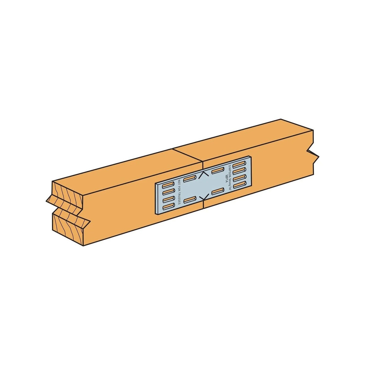Simpson Strong-Tie MP14 (1" x 4") 20-Gauge Galvanized Mending Plate - 2