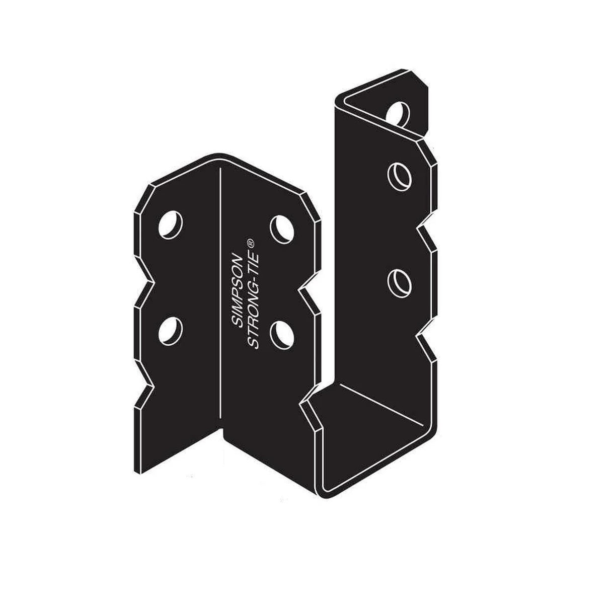 Simpson Strong-Tie OU68 (6" x 8") Ornamental Joist Hanger Black Powder Coated for Decorative Wood Connections