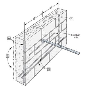 Simpson Strong-Tie PAI18 (18-1/2") 12 Gauge Purlin Anchor for I-Joist - G90 Galvanized - 4