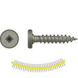 Simpson Strong-Tie PCQ112BS1012 (#10 x 1-1/2", 12 TPI) Standing-Seam-Roofing Panel Clip Collated Screw, Pancake Head (1500 Pack)