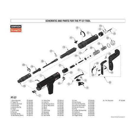 Simpson Strong-Tie PT-301529 Advance Bar Holder for PT-27 Powder-Actuated Tool Replacement