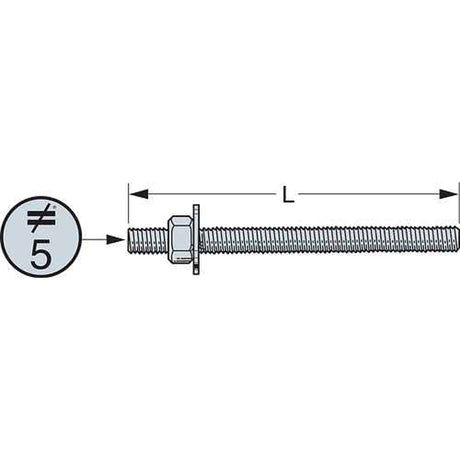 Simpson Strong-Tie RFB#5X5HDGP2 (5/8" x 5") Hot-Dip Galvanized Retrofit Bolt (2 Pack) - 2