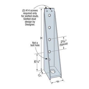 Simpson Strong-Tie S/HD15B (171-mil) High-Load Steel Holdown for Shearwall and Lateral Applications - 2