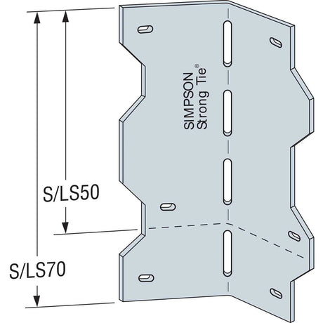 Simpson Strong-Tie S/LS50 Light Gauge Steel Reinforcing Angle - G90 Galvanized - 2