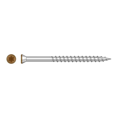Simpson  Strong-Tie S07225FTPTN01 Strong-Drive (#7 x 2-1/4") Trim-Head Screw, 6-Lobe Drive T-15 Type 305, Tan 01 (350 Pack)