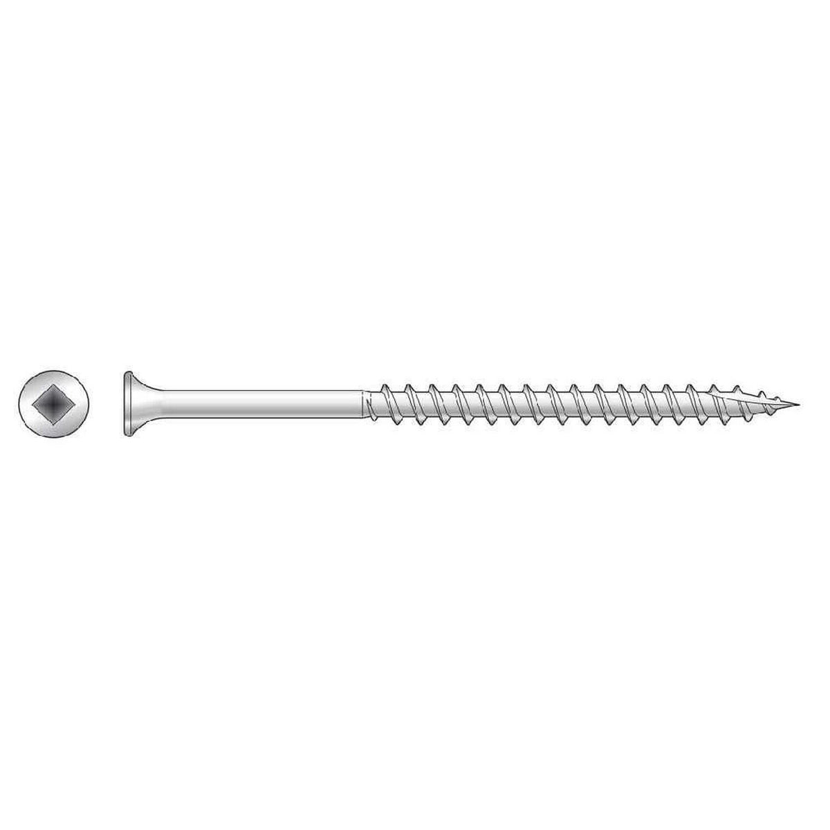 Simpson Strong-Tie S08125DBB (#8 1-1/4") #2 Square-Drive Bugle-Head SS Wood Screw - Type 305 (5000 Pack)
