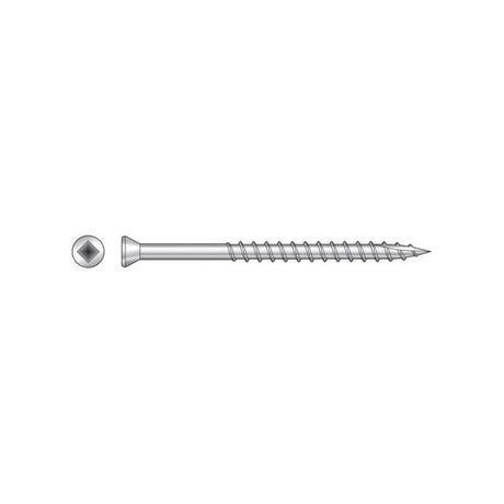 Simpson Strong-Tie S08162DB5 (#8 x 1-5/8") Bugle-Head Wood Screw, Square Drive Type 305 Stainless Steel (5 lb. Tub)