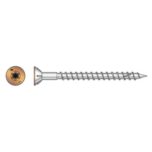 Simpson Strong-Tie S10300WPBTN01 Deck-Drive DWP Wood SS Screw (#10 x 3") T-25 Flat Head Type 305 Tan (1750 Pack)