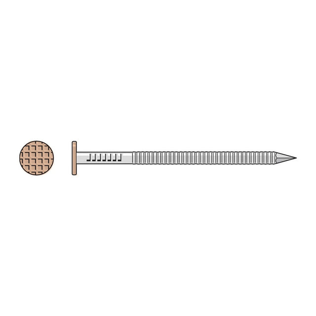 Simpson Strong-Tie S6SNDTB (2" x .092") Stainless Steel Painted Siding Nail - Tan (25 lb. Tub)
