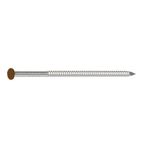 Simpson Strong-Tie S8SNDB5 (2-1/2" x 0.092") 14Ga Stainless Steel Painted Siding Nail - Dark Brown (5 lb. Tub)