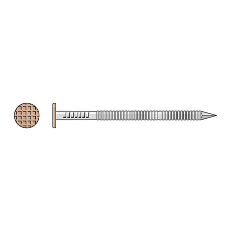 Simpson Strong-Tie S8SNDT5 (2-1/2" x 0.092") 14Ga Stainless Steel Painted Siding Nail - Tan (5 lb. Tub)