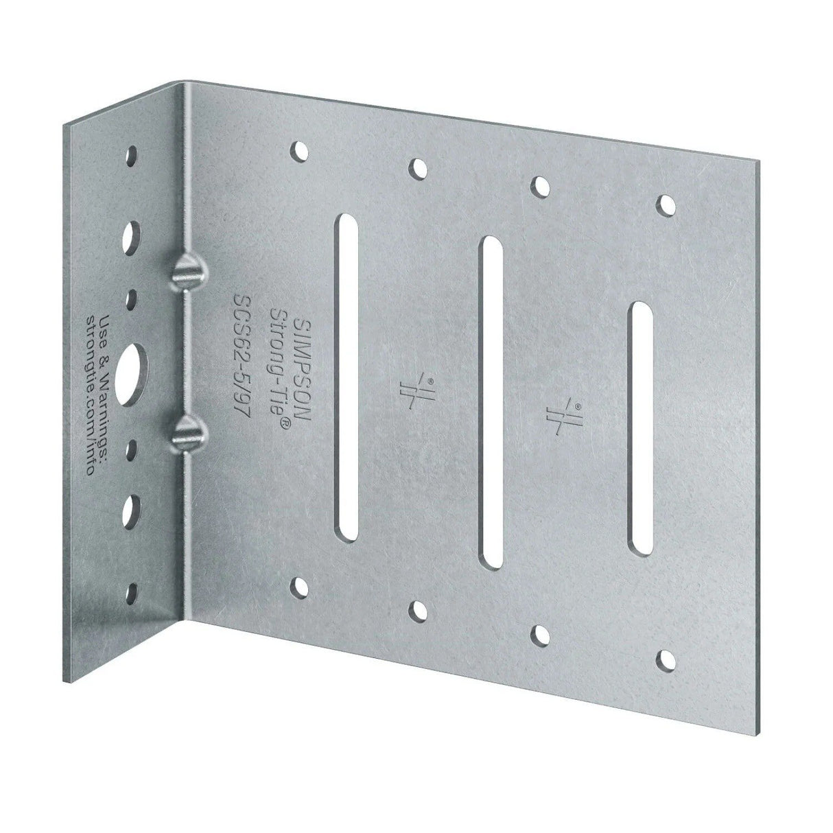 Simpson Strong-Tie SCS62-5/97-KT25 (6" x 97 mil) 12 Gauge SCS Seismic Bypass Framing Connector Kit with Screws, G90 Galvanized (25 Pack)