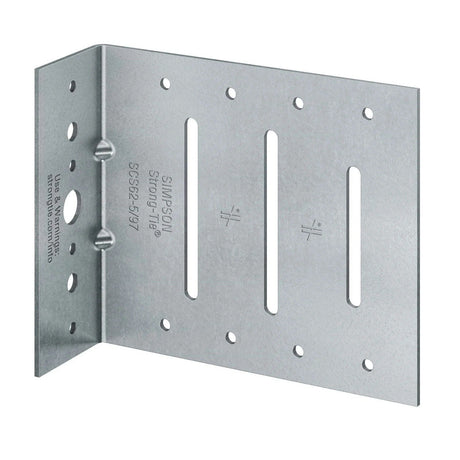 Simpson Strong-Tie SCS62-5/97-KT25 (6" x 97 mil) 12 Gauge SCS Seismic Bypass Framing Connector Kit with Screws, G90 Galvanized (25 Pack)
