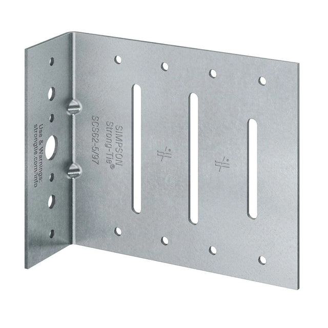 Simpson Strong-Tie SCS62-5/97-KT25 (6" x 97 mil) 12 Gauge SCS Seismic Bypass Framing Connector Kit with Screws, G90 Galvanized (25 Pack)
