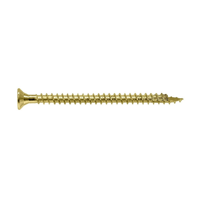 Simpson Strong-Tie SDCF22434-R50 Strong-Drive (0.590" x 4-3/4") T40 Yellow Zinc Timber-CF Screw, Flat Head w/ Nibs (50 Pack)
