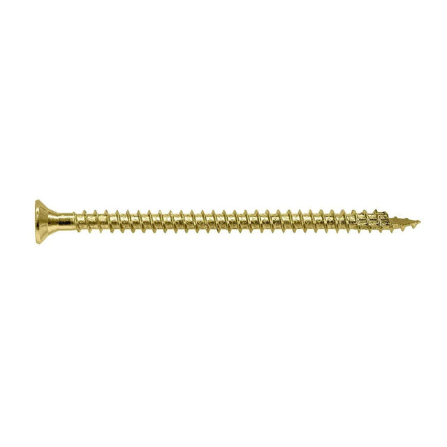 Simpson Strong-Tie SDCF27400-R30 Strong-Drive (0.725" x 4") T50 Yellow Zinc Timber-CF Screw, Flat Head w/ Nibs (30 Pack)