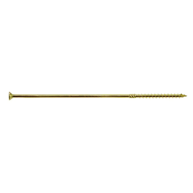 Simpson Strong-Tie SDCP221134-R50 Strong-Drive (0.575" x 11-3/4") T40 Yellow Zinc SDCFC Timber-CFC Screw, Flat Head w/ Nibs (50 Pack)