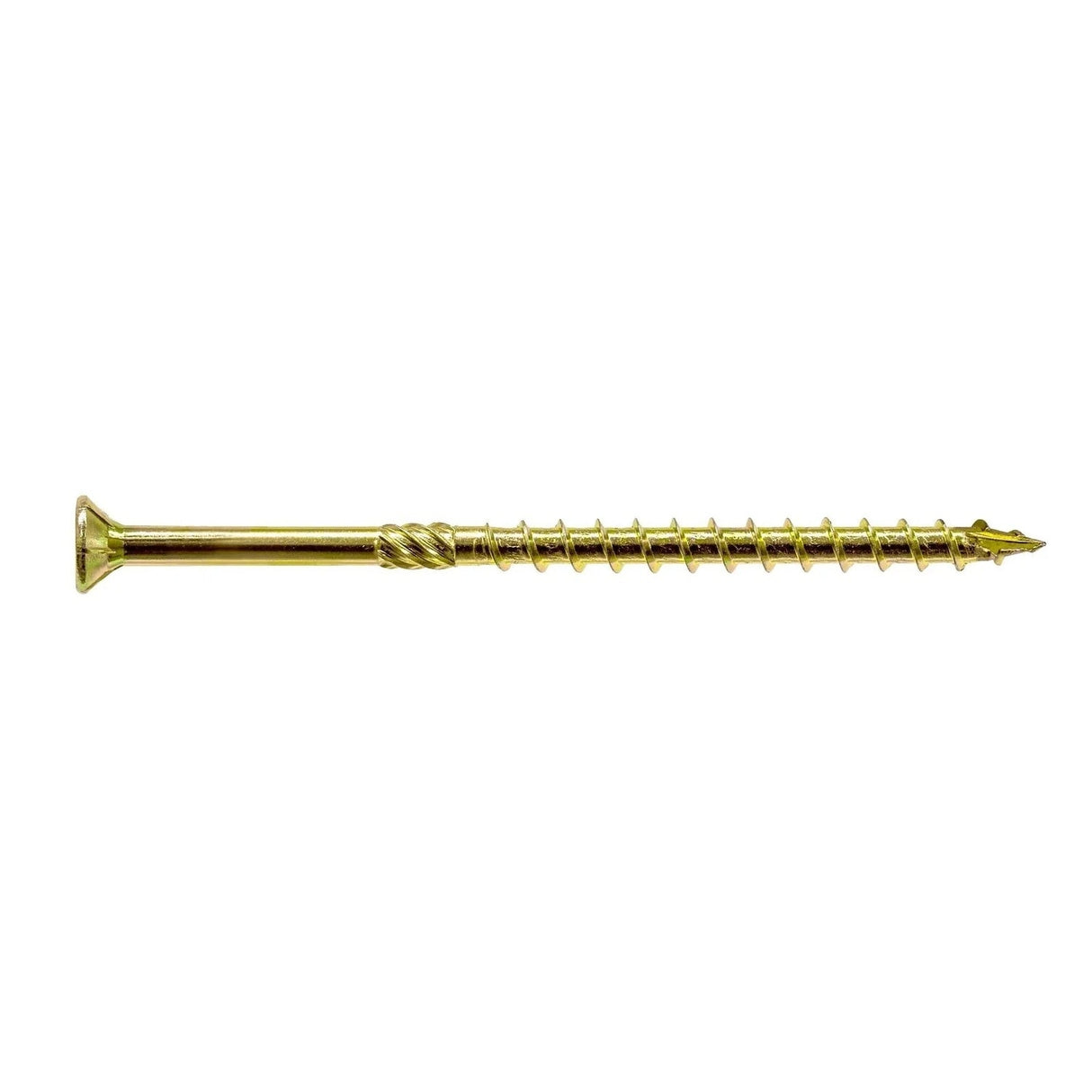 Simpson Strong-Tie SDCP22512-R50 Strong-Drive (0.225" x 5-1/2") T40 Yellow Zinc SDCFC Timber-CFC Screw, Flat Head w/ Nibs (50 Pack)