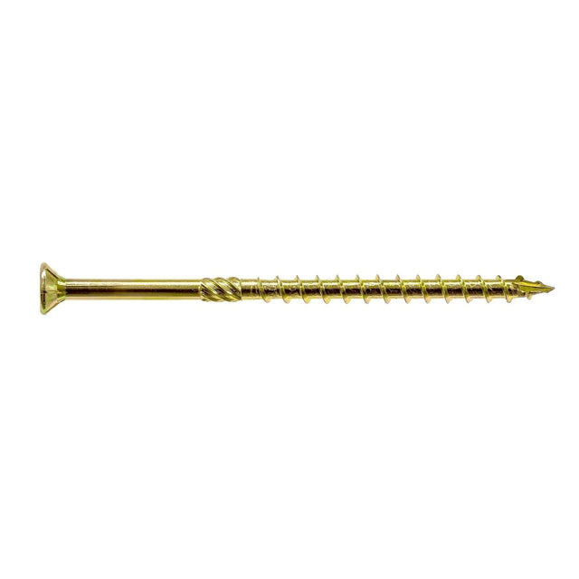 Simpson Strong-Tie SDCP22512-R50 Strong-Drive (0.225" x 5-1/2") T40 Yellow Zinc SDCFC Timber-CFC Screw, Flat Head w/ Nibs (50 Pack)