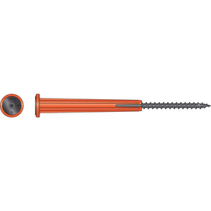 Simpson Strong-Tie SDPW14500NB-R20 Strong-Drive (0.140" x 5") T25 SDPW E-coat Deflector Screw, Washer Head, Orange (20 Pack) - 2