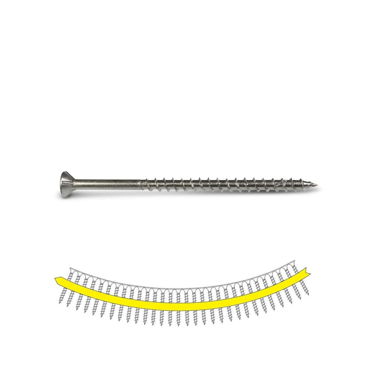 Simpson Strong-Tie SSDWP212S316 Deck-Drive (#10 x 2-1/2") DWP Collated Wood SS Screw - Type 305 (1500 Pack)