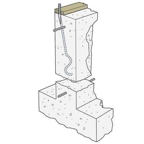Simpson Strong-Tie SSTB16L (5/8 in. x 19-5/8 in.) Anchor Bolt for Concrete Applications - 2