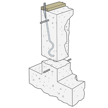 Simpson Strong-Tie SSTB16 (5/8 in. x 17-5/8 in.) Anchor Bolt for Concrete Applications - 2