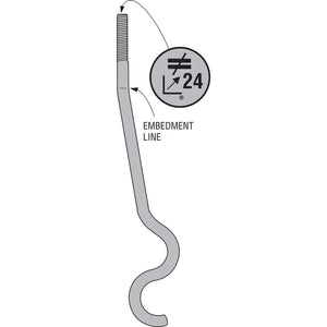 Simpson Strong-Tie SSTB24L (5/8 in. x 28-1/8 in.) Anchor Bolt for Concrete Applications - 2