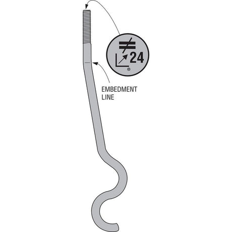 Simpson Strong-Tie SSTB24L (5/8 in. x 28-1/8 in.) Anchor Bolt for Concrete Applications - 2