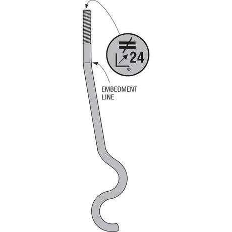 Simpson Strong-Tie SSTB24 (5/8 in. x 25-5/8 in.) Anchor Bolt for Concrete Applications - 2