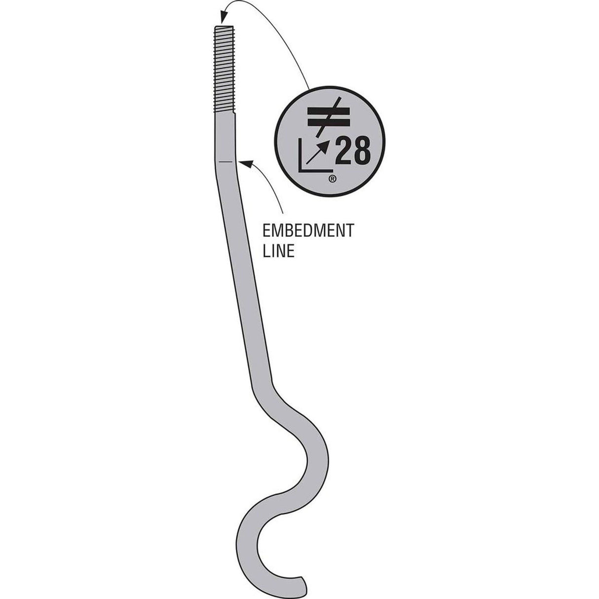 Simpson Strong-Tie SSTB28 (7/8" x 29-7/8") Anchor Bolt for Concrete Applications - 2