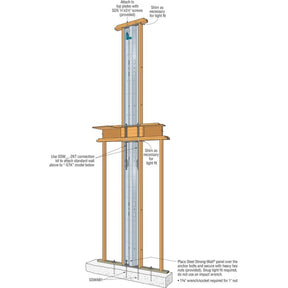 Simpson Strong-Tie SSW21-2KT Strong-Wall Steel Two-Story Stacked-Wall Connection Kit for High Load Multi-Story Applications