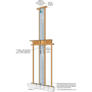 Simpson Strong-Tie SSW21-2KT Strong-Wall Steel Two-Story Stacked-Wall Connection Kit for High Load Multi-Story Applications