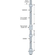 Simpson Strong-Tie SSWHSR3/4X2KT Strong-Wall (3/4" x 24" x 21" le) Steel High-Strength Rod Kit for Shearwalls