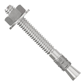 Simpson Strong-Tie STB2-25214S6F100 Strong-Bolt (1/4" x 2-1/4") Stainless Steel 2 Wedge Anchor - Fully Assembled (100 Pack)