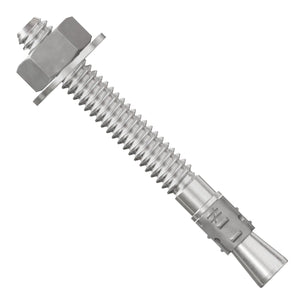 Simpson Strong-Tie STB2-25214S6F100 Strong-Bolt (1/4" x 2-1/4") Stainless Steel 2 Wedge Anchor - Fully Assembled (100 Pack)