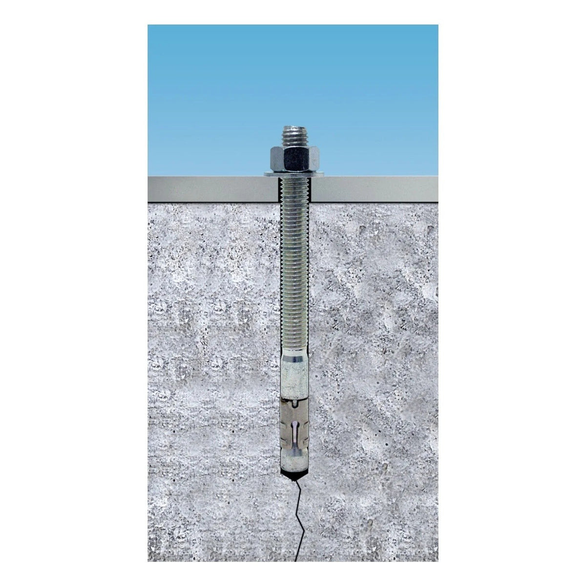 Simpson Strong-Tie STB2-75812F8 Strong-Bolt (3/4" x 8-1/2") 2 Wedge Anchor, Fully Assembled (8 Pack) - 5
