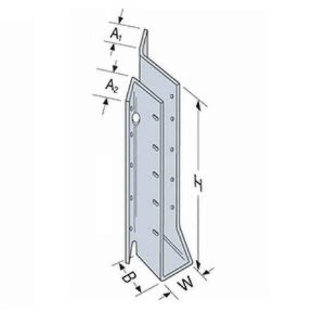 Simpson Strong-Tie SUL210 (2x10) Galvanized Left-Skewed U-Shaped Hanger - 2