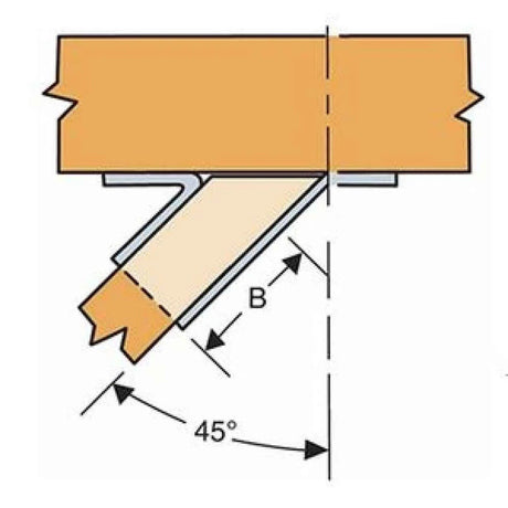 Simpson Strong-Tie SUL26 (2" x 6") Galvanized Left-Skewed U-Shaped Hanger - 3