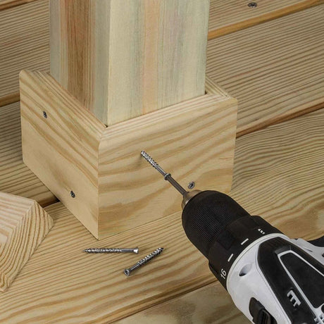 Simpson Strong-Tie T07100WPB Deck-Drive (#7 x 1") T-15 DWP Wood SS Screw, Trim Head, Type 316 (5000 Pack) - 3