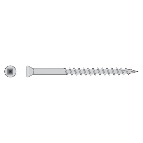 Simpson Strong-Tie T07162FB1 (#7 x 1-5/8") #1 Square Trim-Head Screw - Type 316 (1 lb Package)