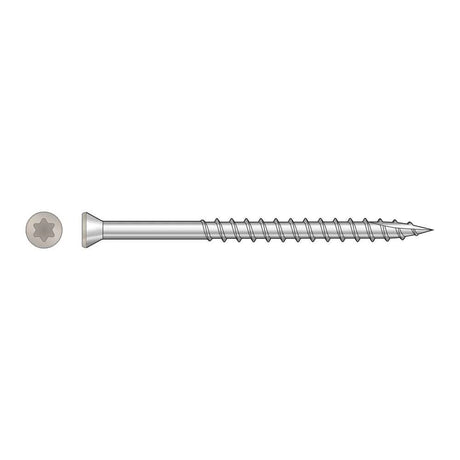 Simpson Strong-Tie T07225FTBGR01 (#7 x 2-1/4") T15 6-Lobe Drive Trim-Head Screw, Type 316, Gray 01 (1750 Pack)