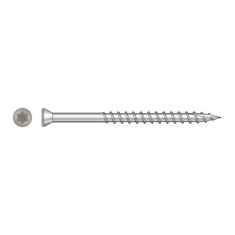 Simpson Strong-Tie T07225FTBGR (#7 x 2-1/4") 6-Lobe Drive Stainless Steel Trim-Head Screw, Gray (1750 Pack)