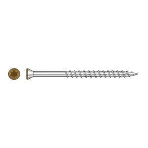 Simpson Strong-Tie T07225FTBTN01 (#7 x 2-1/4") 6-Lobe Drive Stainless Steel Trim-Head Screw, Tan 01 (1750 Pack)